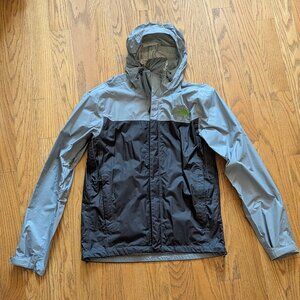 The North Face Men Venture Dryvent Hooded Rain Jacket Wind Breaker - Small -Gray